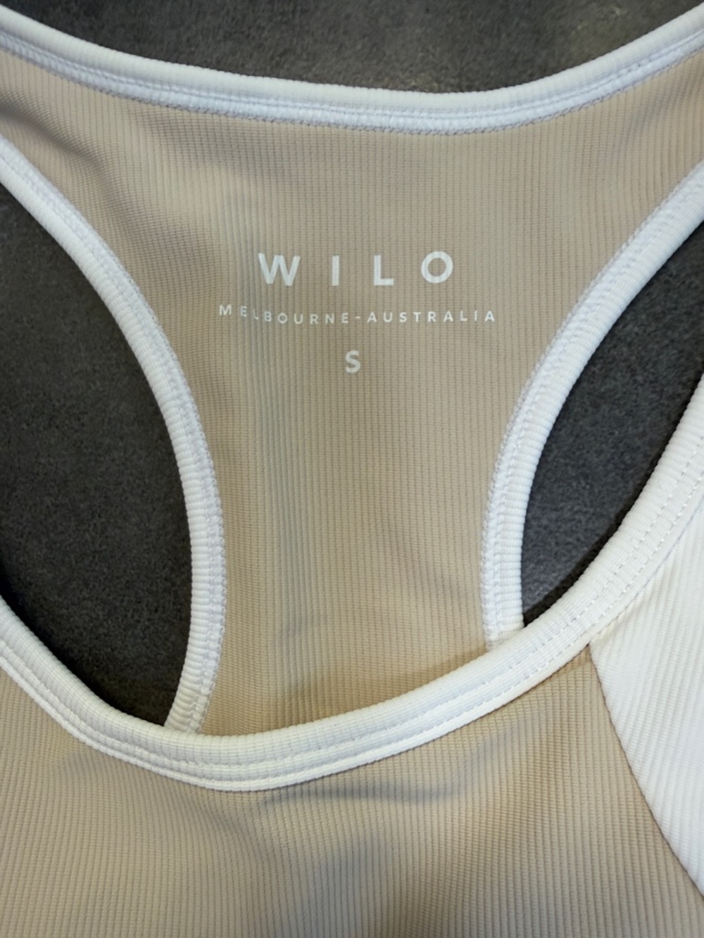 Wilo Rib Clay Racer Panel S Leggings and Sports Bra Set - Picture 12 of 12